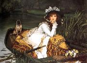 James Tissot Young Lady in a Boat. oil painting reproduction